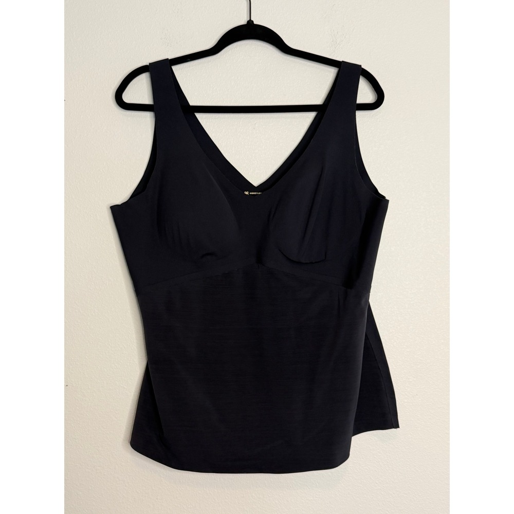 Honeylove LiftWear Cami Black V-Neck Wireless Support Shapewear Tank Top 3X